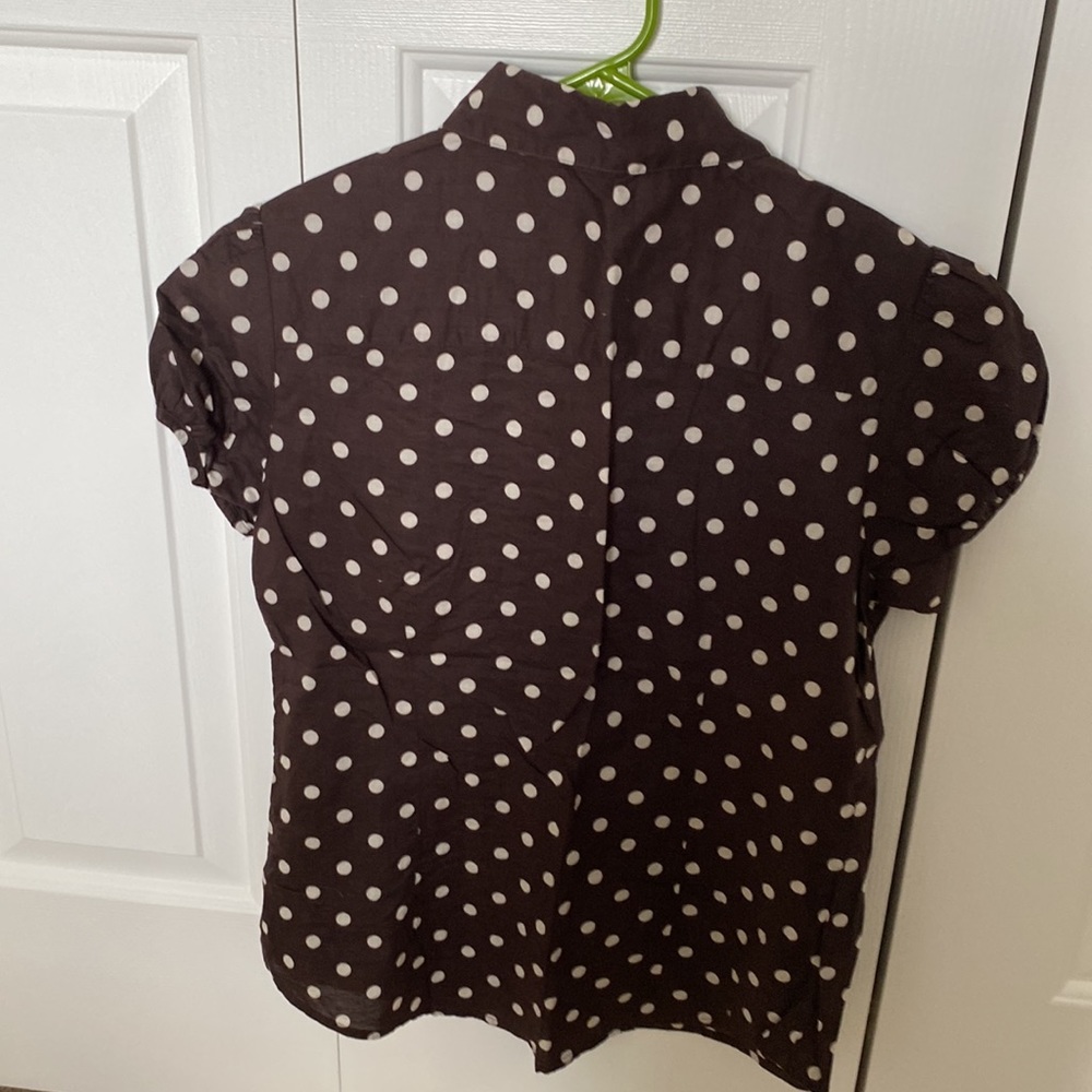 Gap Factory Polka Dot Blouse Button Down Shirt - Picture 6 of 7